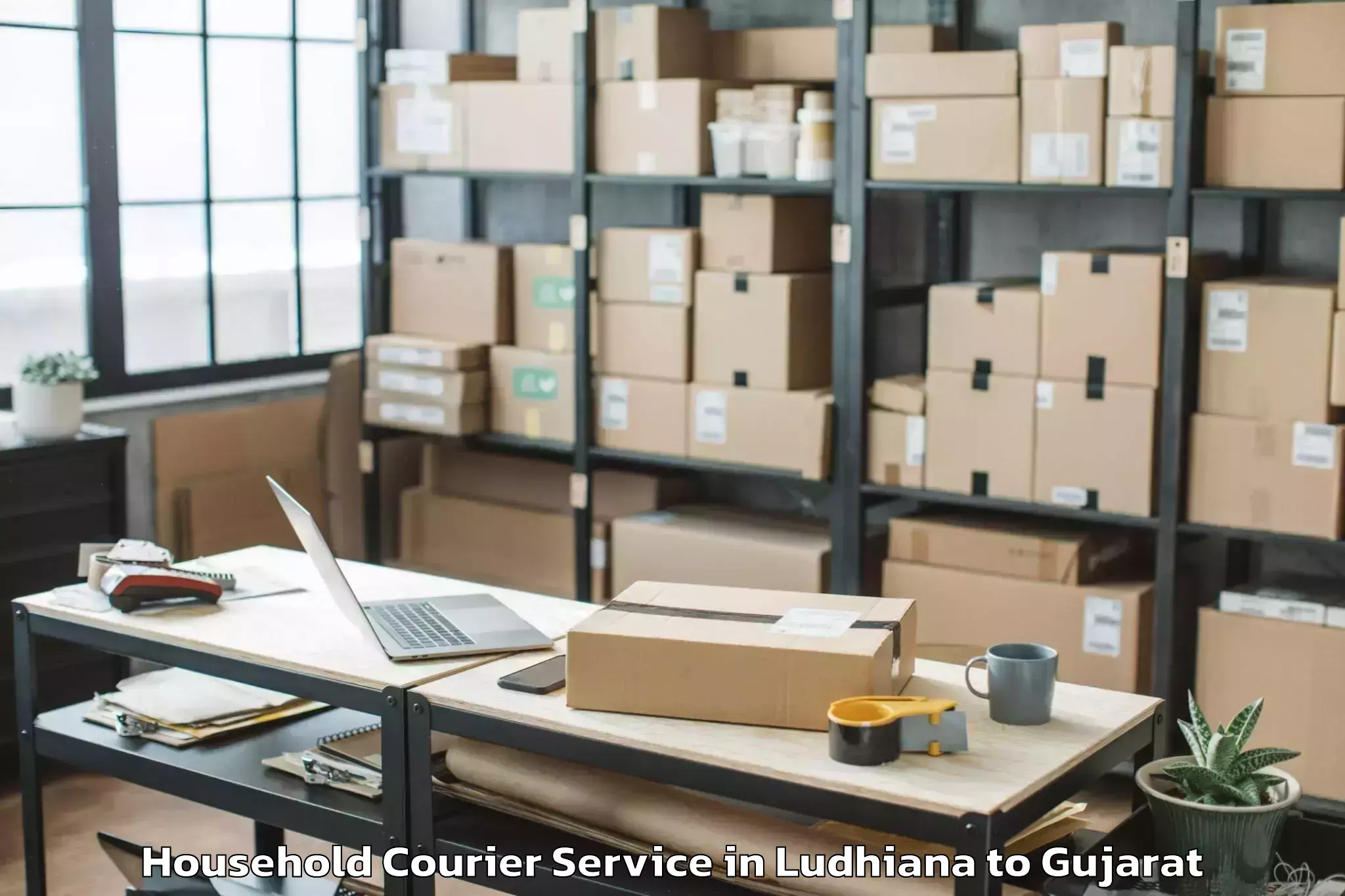 Book Ludhiana to Gujarat Technological Universi Household Courier